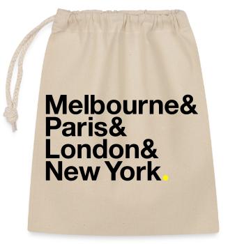 GRAND SLAM Tennis - Closable cotton gift bag (25x30cm) - nature - Front