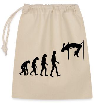 Hochsprung Hochspringer Sport Sportler Spieler - Verschließbarer Geschenkbeutel aus Baumwolle (25x30cm) - Natur - Vorne