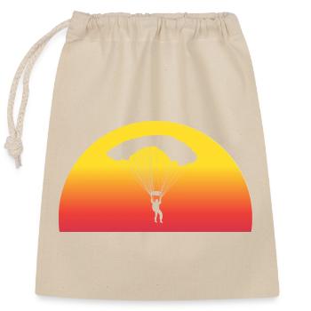 Adventurous Skydive Sunset - Closable cotton gift bag (25x30cm) - nature - Front