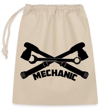 MECHANIC TOOLS - Closable cotton gift bag (25x30cm) - nature - Front