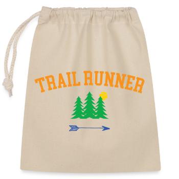 Trailrunner - Verschließbarer Geschenkbeutel aus Baumwolle (25x30cm) - Natur - Vorne