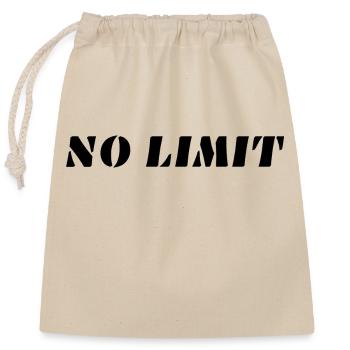 NO LIMIT - Sac cadeau en coton avec cordon (25 x 30 cm) - nature - Devant