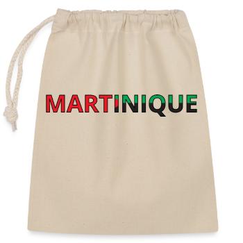 Martinique Flag - Closable cotton gift bag (25x30cm) - nature - Front