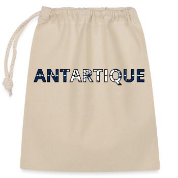 Antarctic Flag - Closable cotton gift bag (25x30cm) - nature - Front