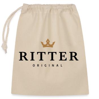 Ritter - Verschließbarer Geschenkbeutel aus Baumwolle (25x30cm) - Natur - Vorne