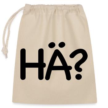 Excuse me, huh - Closable cotton gift bag (25x30cm) - nature - Front