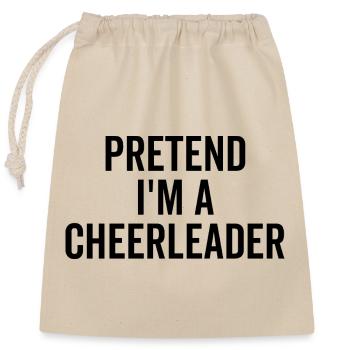 Pretend I’m a Cheerleader - Closable cotton gift bag (25x30cm) - nature - Front