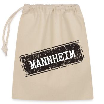 Mannheim City Logo Design - Closable cotton gift bag (25x30cm) - nature - Front