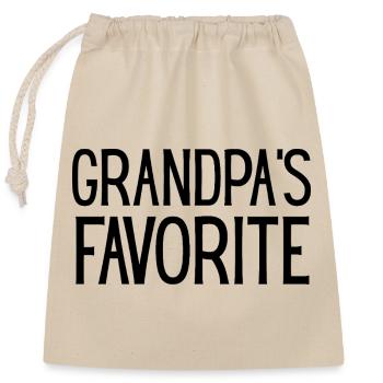 Grandpa's Favorite Shirt for Grandchild, - Closable cotton gift bag (25x30cm) - nature - Front