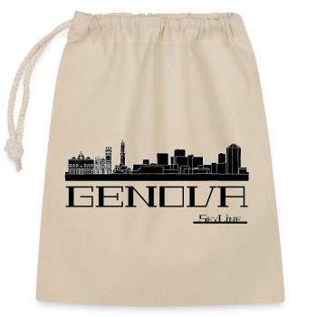 Ligne urbaine Genoa Skyline - Sac cadeau en coton avec cordon (25 x 30 cm) - nature - Devant
