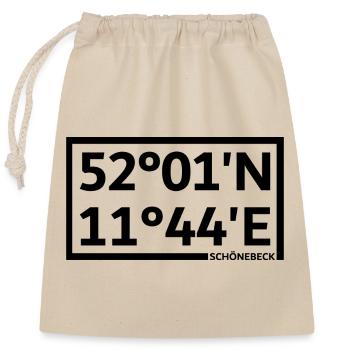 Schönebeck coordinates - Closable cotton gift bag (25x30cm) - nature - Front