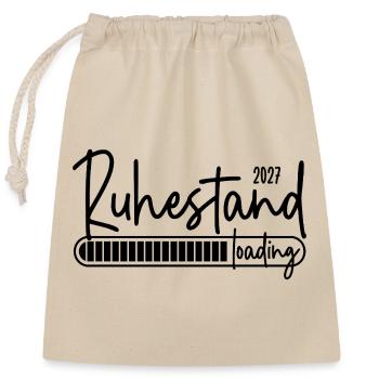 Ruhestand 2027 loading - Verschließbarer Geschenkbeutel aus Baumwolle (25x30cm) - Natur - Vorne