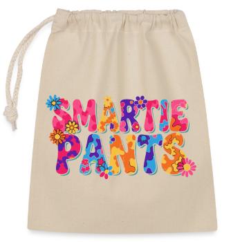 Smartie Pants: Colorful Flower Psychedelic - Closable cotton gift bag (25x30cm) - nature - Front