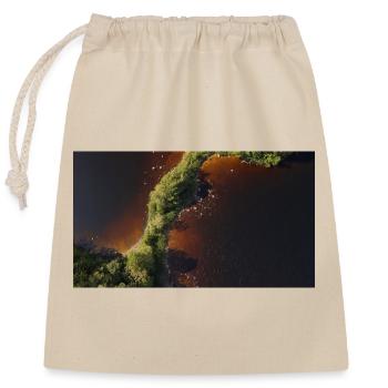 Rivage de la rivière Forest - Sac cadeau en coton avec cordon (25 x 30 cm) - nature - Devant