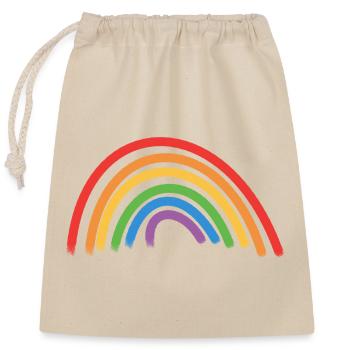 Rainbow Gift Idea - Closable cotton gift bag (25x30cm) - nature - Front