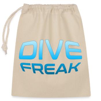 Dive Freak Ocean Pulse - Verschließbarer Geschenkbeutel aus Baumwolle (25x30cm) - Natur - Vorne
