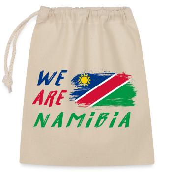 Wir sind Namibia - Verschließbarer Geschenkbeutel aus Baumwolle (25x30cm) - Natur - Vorne