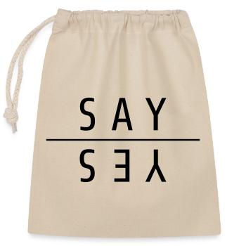Say Yes Gift - Closable cotton gift bag (25x30cm) - nature - Front