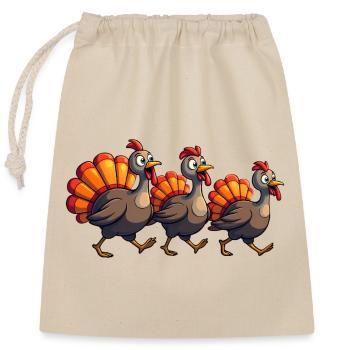 Thanksgiving Truthahn Baby - Verschließbarer Geschenkbeutel aus Baumwolle (25x30cm) - Natur - Vorne