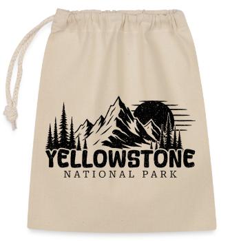 Yellowstone National Park Love Hiking - Closable cotton gift bag (25x30cm) - nature - Front