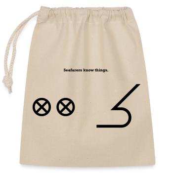 Proue Proue - Capitaine des voiliers nautiques - Sac cadeau en coton avec cordon (25 x 30 cm) - nature - Devant