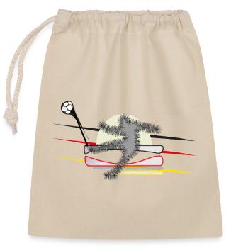 Joueurs de football - Sac cadeau en coton avec cordon (25 x 30 cm) - nature - Devant