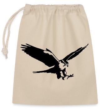faucons - Sac cadeau en coton avec cordon (25 x 30 cm) - nature - Devant