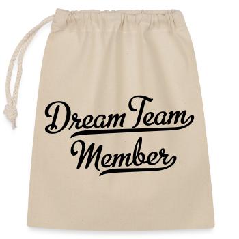 dream team member - Sac cadeau en coton avec cordon (25 x 30 cm) - nature - Devant
