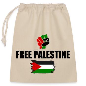 Free palestine - Verschließbarer Geschenkbeutel aus Baumwolle (25x30cm) - Natur - Vorne