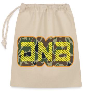 DNB Camo Glyphs Neon - Closable cotton gift bag (25x30cm) - nature - Front