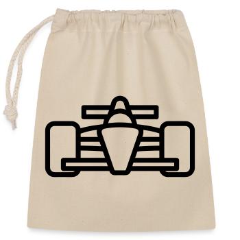Race Car - Closable cotton gift bag (25x30cm) - nature - Front