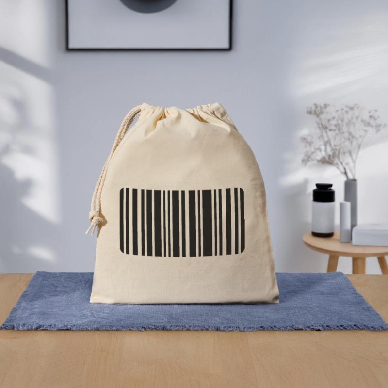 barcode Closable cotton gift bag (25x30cm)