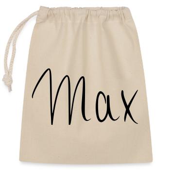 Max - Closable cotton gift bag (25x30cm) - nature - Front
