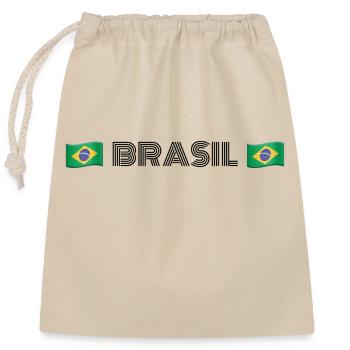 BRASIL - Verschließbarer Geschenkbeutel aus Baumwolle (25x30cm) - Natur - Vorne