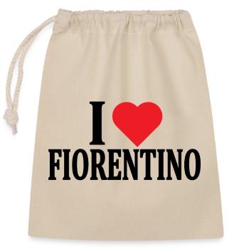 t-shirt I love Fiorentino t-shirt gift idea - Closable cotton gift bag (25x30cm) - nature - Front