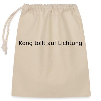 Kong tollt auf Lichtung - Verschließbarer Geschenkbeutel aus Baumwolle (25x30cm) - Natur - Vorne