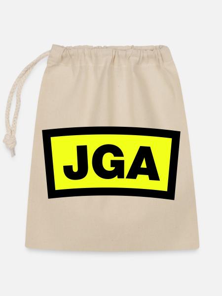 JGA - Emblem - Verschließbarer Geschenkbeutel aus Baumwolle (25x30cm) - Natur