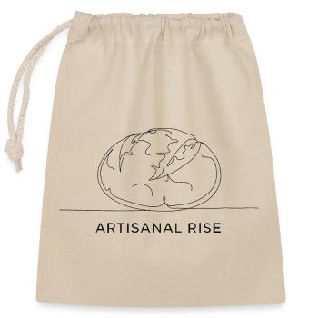 Artisanal Rise – Minimalist Sourdough Bread Line  - Verschließbarer Geschenkbeutel aus Baumwolle (25x30cm) - Natur - Vorne