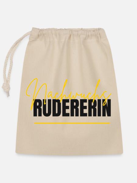 Nachtwuchs Ruderin - Verschließbarer Geschenkbeutel aus Baumwolle (25x30cm) - Natur