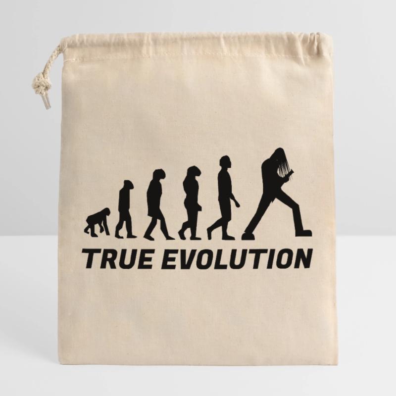 True evolution - vrai évolution metal Sac cadeau en coton avec cordon (25 x 30 cm)