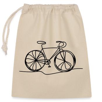 Fahrrad Fahrradfahren Fahrradfahrer - Verschließbarer Geschenkbeutel aus Baumwolle (25x30cm) - Natur - Vorne