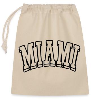 miami shirt - Verschließbarer Geschenkbeutel aus Baumwolle (25x30cm) - Natur - Vorne