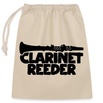 Embouchure de clarinette - Sac cadeau en coton avec cordon (25 x 30 cm) - nature - Devant