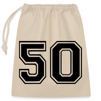 50 - Closable cotton gift bag (25x30cm) - nature - Front