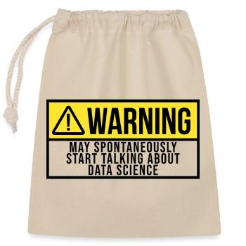 Science des données - Sac cadeau en coton avec cordon (25 x 30 cm) - nature - Devant