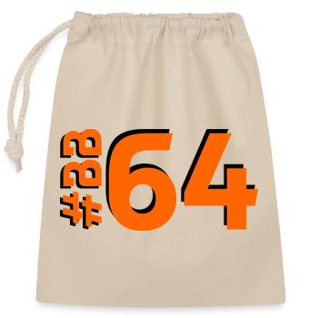 BB64 - Closable cotton gift bag (25x30cm) - nature - Front