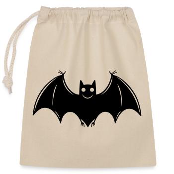 Chauve-souris - Sac cadeau en coton avec cordon (25 x 30 cm) - nature - Devant