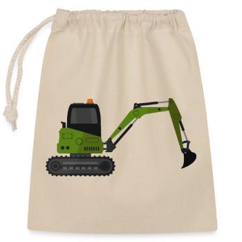 Bagger - Verschließbarer Geschenkbeutel aus Baumwolle (25x30cm) - Natur - Vorne