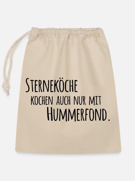 Hummerfond - Verschließbarer Geschenkbeutel aus Baumwolle (25x30cm) - Natur