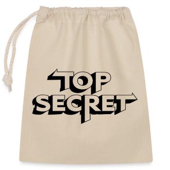 top secret, travail, humour de bureau - Sac cadeau en coton avec cordon (25 x 30 cm) - nature - Devant